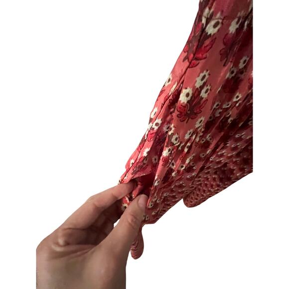 JCrew NWT Red Floral Smocked Waist Maxi Dress – Size XL - Picture 7 of 8